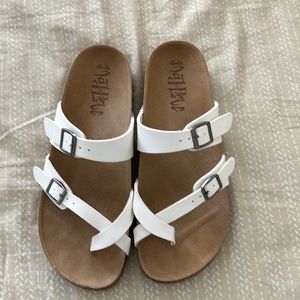 White sandals